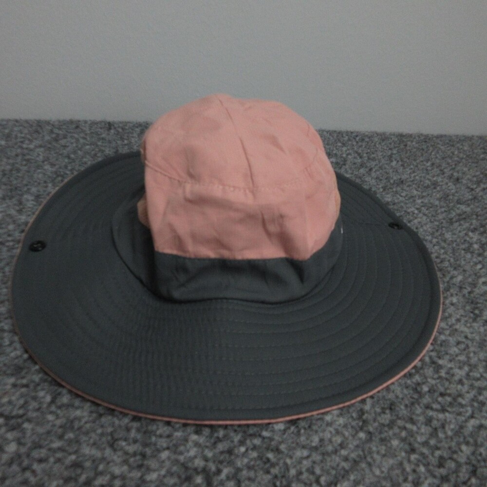 Sun Shade Hat Boonie Strap Back Pink Gray Wide Brim Mesh Chin Strap Mens Outdoor